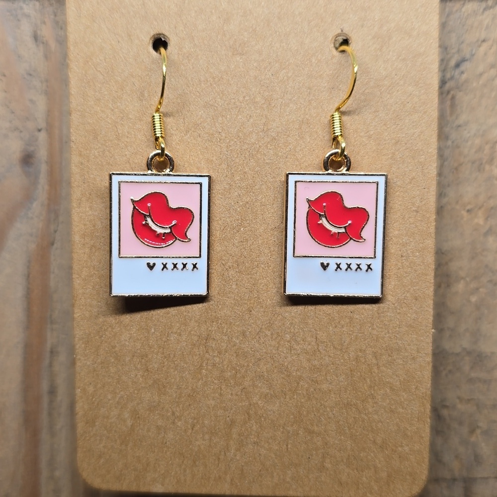 Valentine's Day Red Lips Earrings